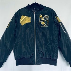 Tupac Black Gold All Eyes On Me Bomber Jacket